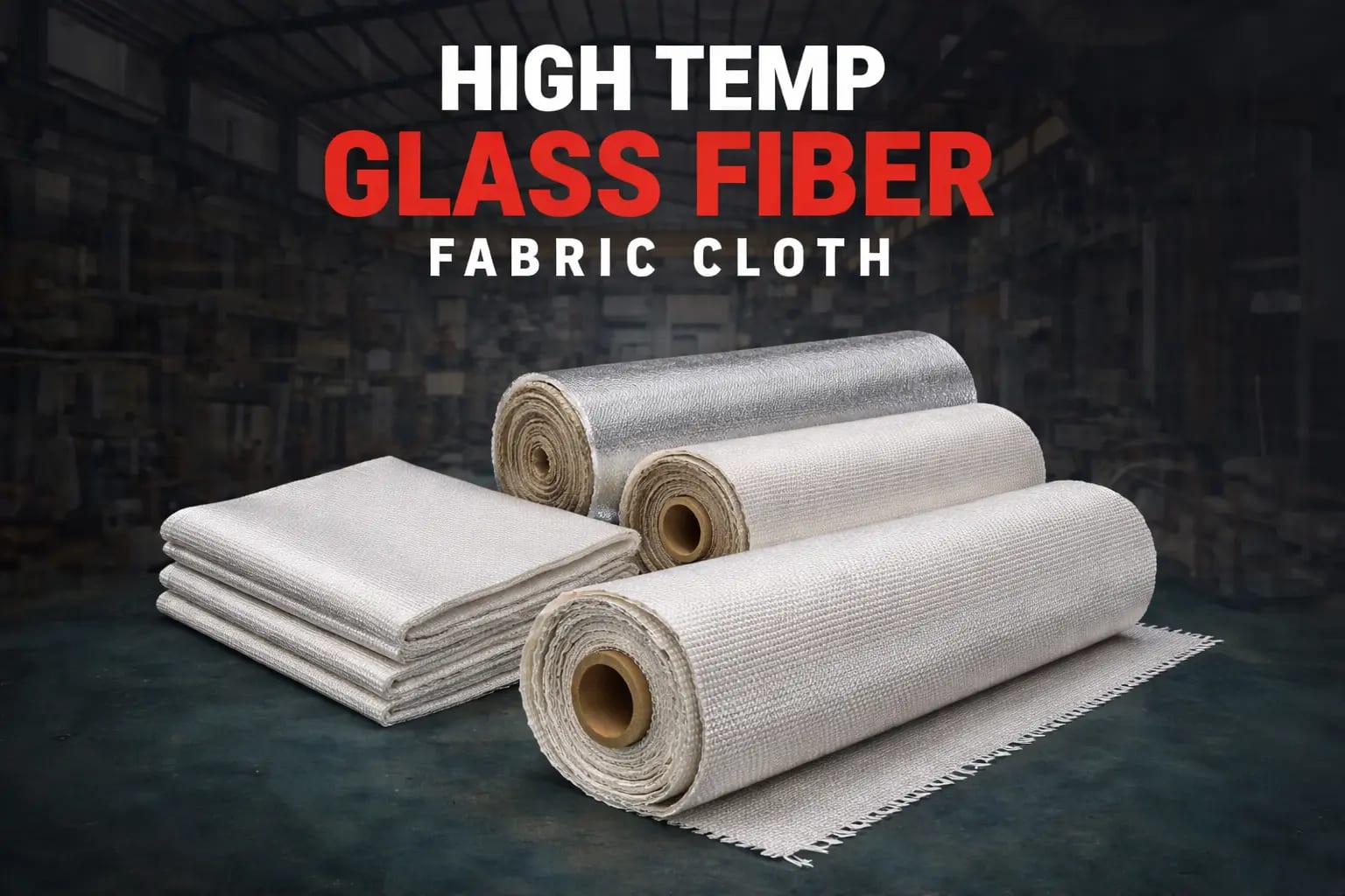 High Temp Glass Fiber Cloth for heat shielding & insulation covers.